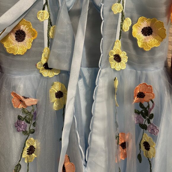 L- Soft Blue Cocktail/Fairycore Dress - Picture 3 of 4